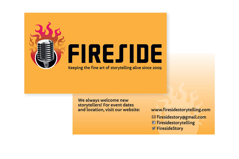 Fireside Storytelling business card design