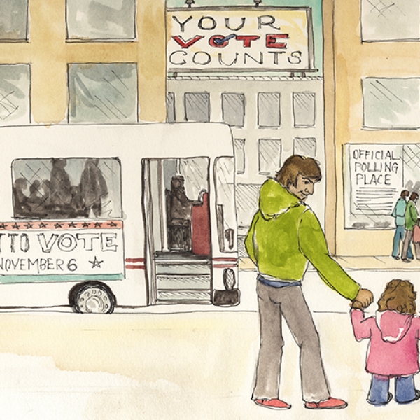 Children's Advocate Illustration | Election Day in the City