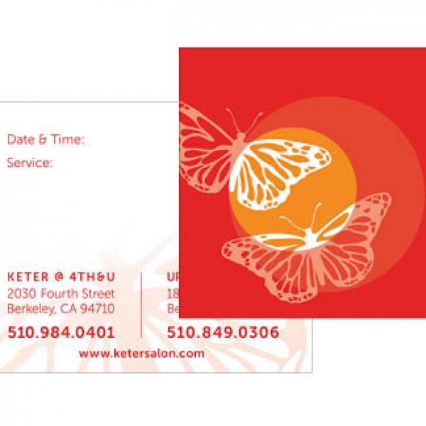 Keter Salon: Appointment card design